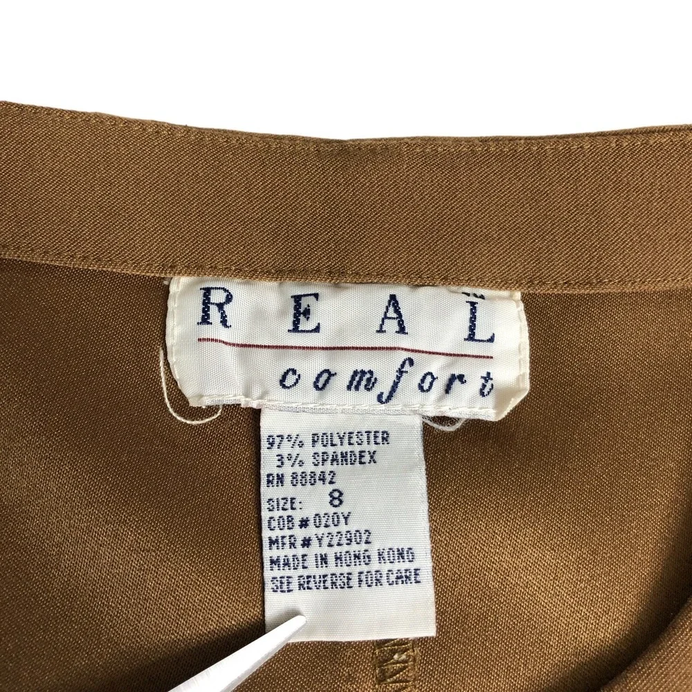 Vintage 90s Y2K Real Comfort Maxi Dress Jumper 8 Brown Sleeveless Tank Lagenlook - Picture 4 of 16